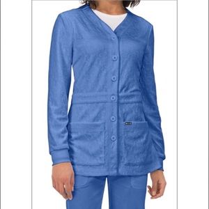 Koi claire jacquard scrub jacket